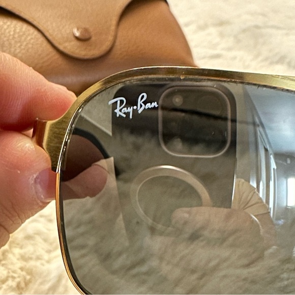 Ray-Ban Blue and Gold Sunglasses - Picture 5 of 7